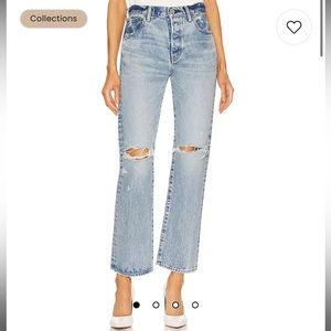 Moussy Vintage Belmont Straight Leg Jeans (28)